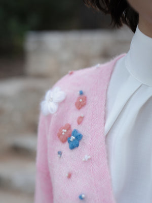 Light Pink Wool Cardigan