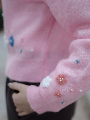 Light Pink Wool Cardigan