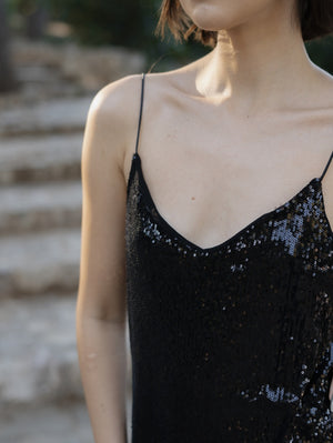 Black Sequin Top